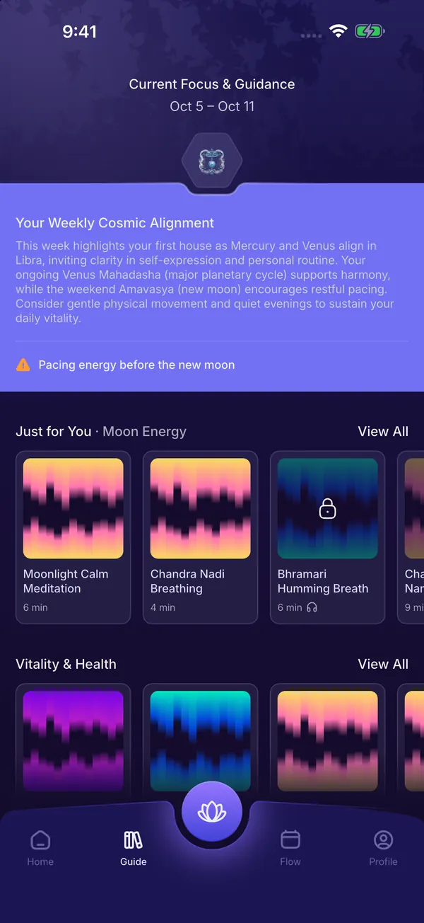Guide with this week's Weekly Cosmic Alignment and practices